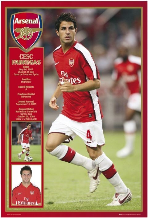 Плакат Arsenal - Fabregas 08/09