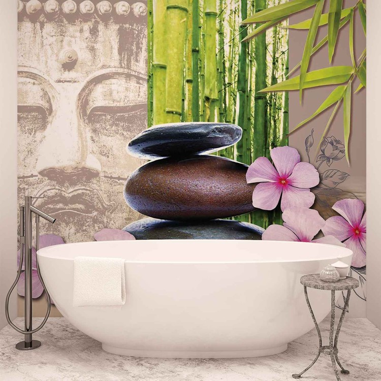 Ταπετσαρία Flowers With Zen Stones