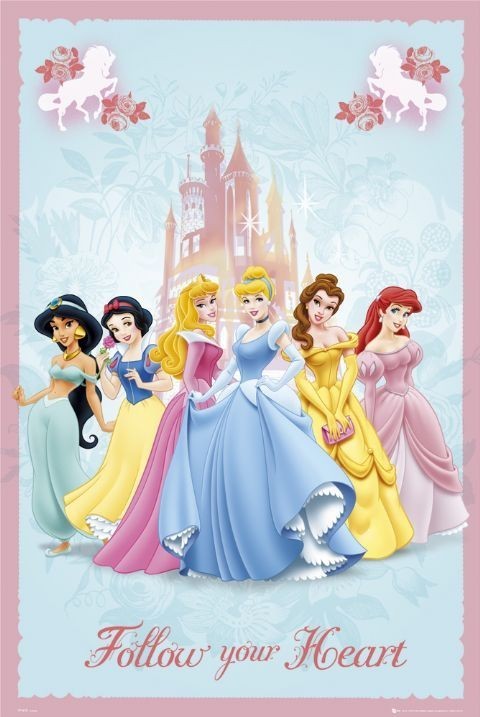 Poster DISNEY PRINCESS - follow