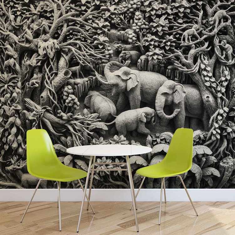 Wall Mural Elephants Jungle