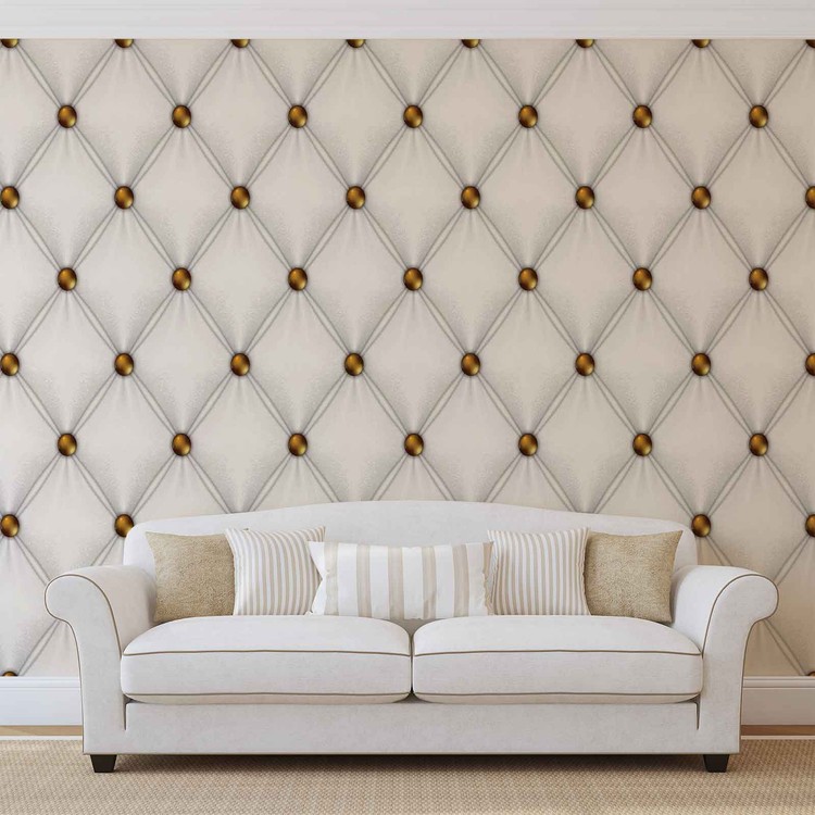 White Pattern Checkered Wallpaper Mural