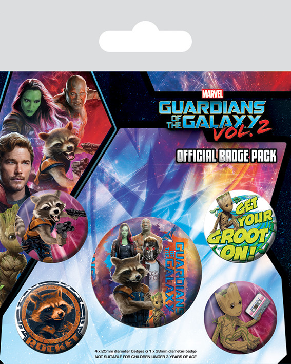 Σετ κονκάρδες Guardians Of The Galaxy Vol. 2 - Rocket & Groot