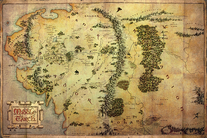 Плакат Hobbit - Journey Map
