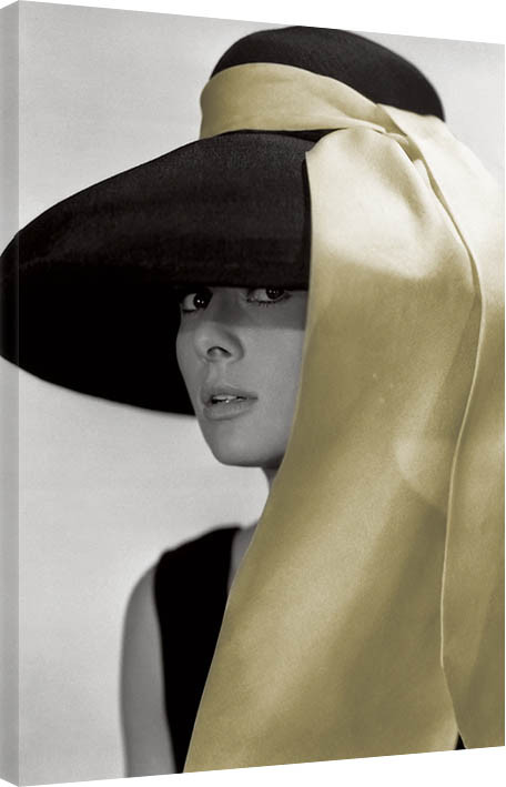 Canvas Print Audrey Hepburn - Hat
