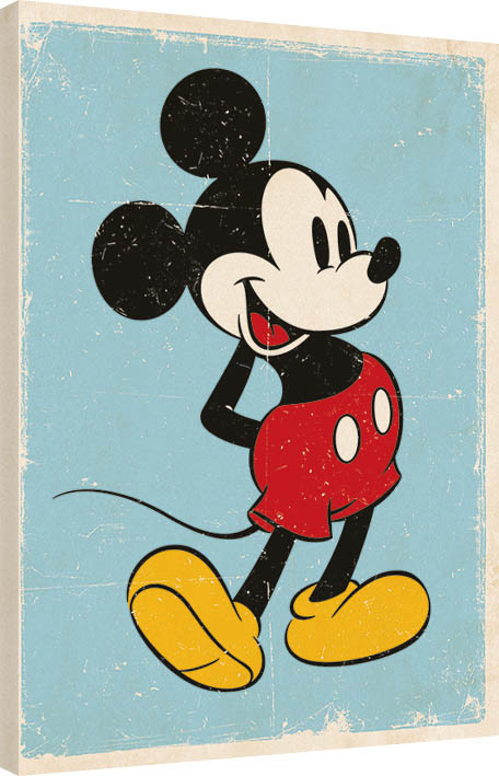 Canvas Print Mickey Mouse - Retro