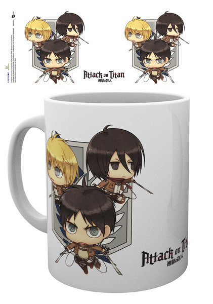 Mug Attack On Titan - Chibi Trio