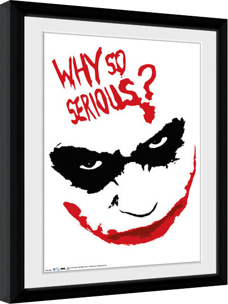 Uokvirjen plakat Batman: Temný rytier - Smile