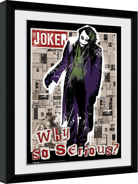 Uokvirjen plakat Batman: Temný rytier - Why So Serious