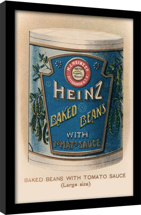 Κορνιζαρισμένη αφίσα Heinz - Vintage Beans Can