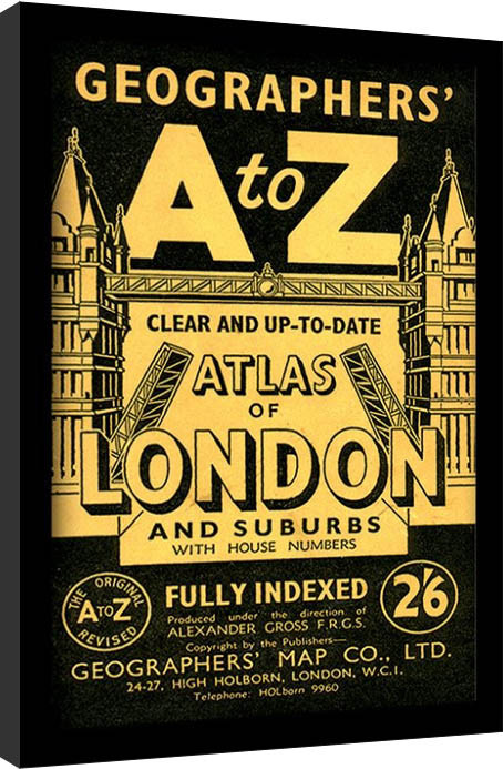 Κορνιζαρισμένη αφίσα London - A-Z Vintage