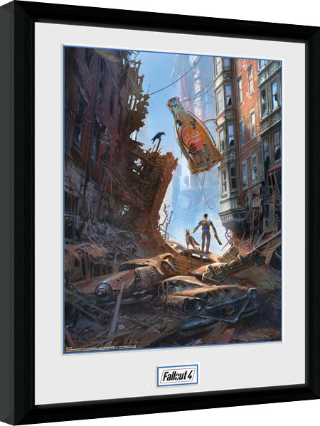 Poster emoldurado Fallout 4 - Street Scene