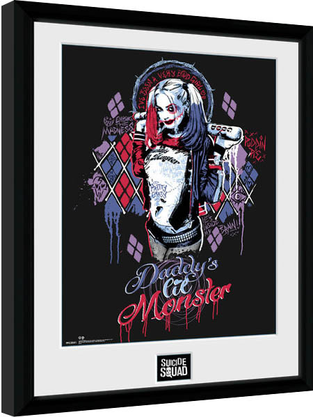 Κορνιζαρισμένη αφίσα Suicide Squad - Harley Quinn Monster