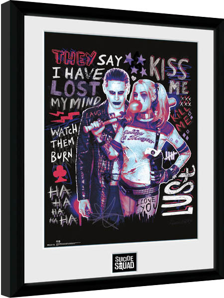 Κορνιζαρισμένη αφίσα Suicide Squad - Joker & Harley Quinn