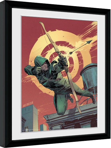 Κορνιζαρισμένη αφίσα Arrow - Comic Red