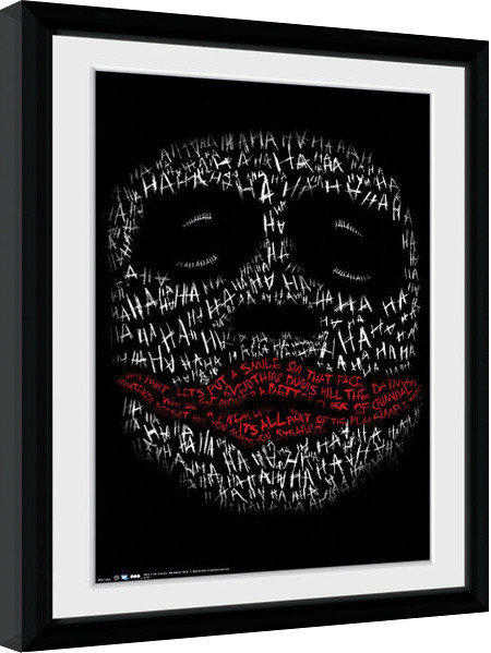 Κορνιζαρισμένη αφίσα Batman The Dark Knight - Joker Haha Type