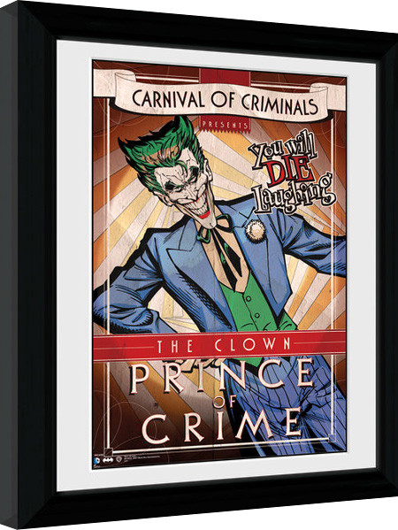 Poster emoldurado Batman Comic - Circus Joker