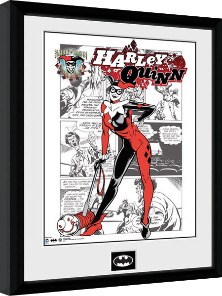 Framed Poster Batman Comic - Harley Quinn Comic