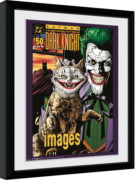 Uokvireni poster Batman Comic - Joker Cat
