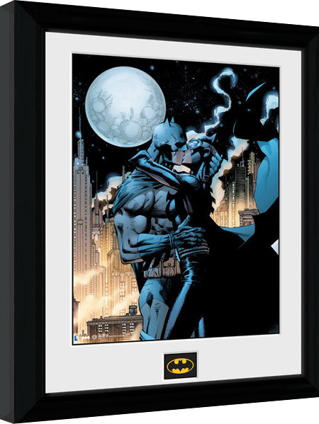 Framed poster Batman Comic - Moonlit Kiss