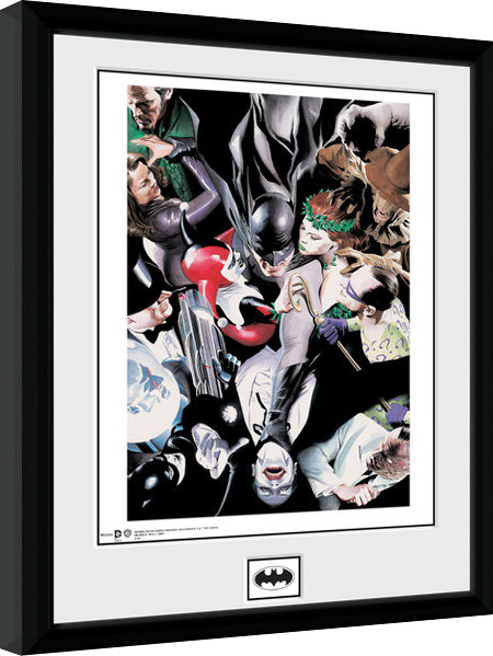 Kehystetty juliste Batman Comic - Villains