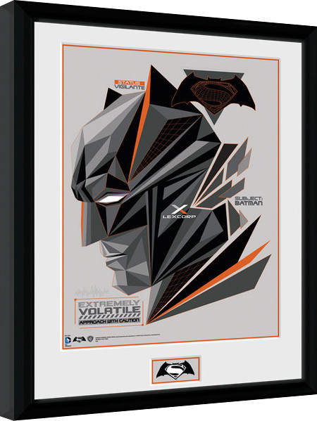 Framed Poster Batman Vs Superman - Volatile
