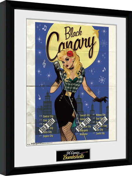 Κορνιζαρισμένη αφίσα DC Comics - Black Canary Bombshells