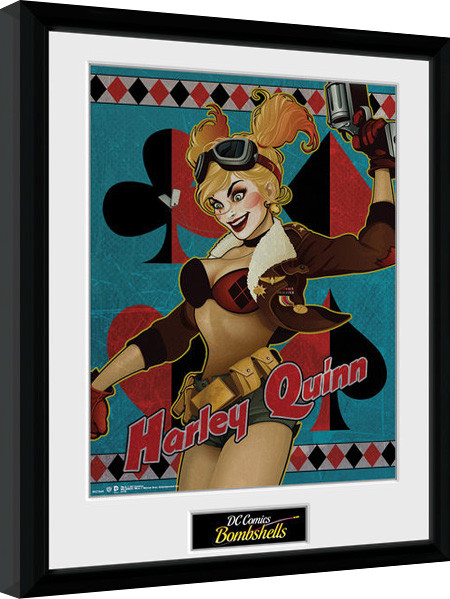 Framed Poster DC Comics - Harley Quinn Bombshells