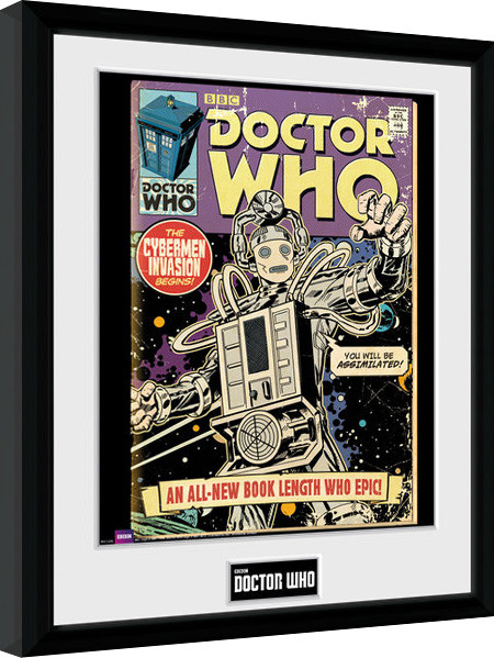 Framed poster Doctor Who - Cybermen Comic