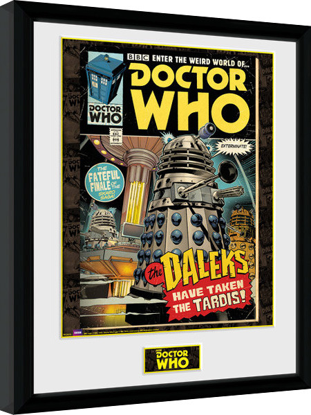 Κορνιζαρισμένη αφίσα Doctor Who - Daleks Tardis Comic