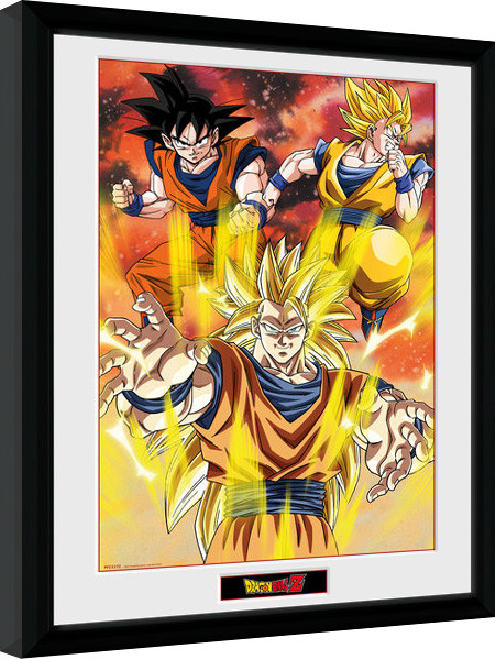 Poster emoldurado Dragon Ball Z - 3 Gokus