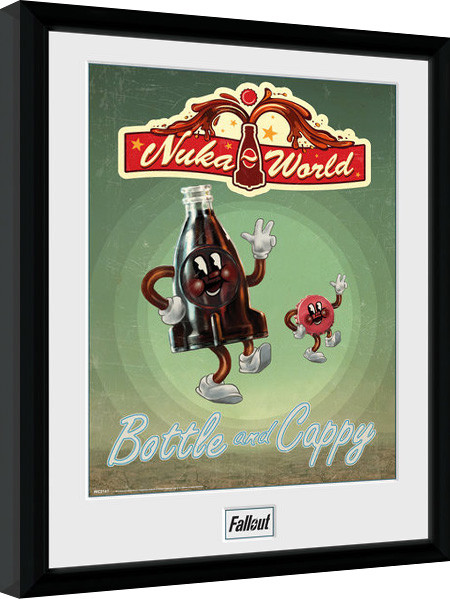 Рамкиран плакат Fallout - Bottle and Cappy