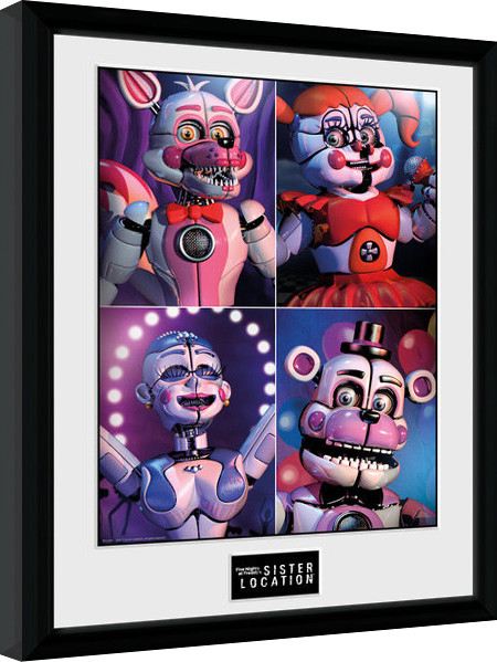 Рамкиран плакат Five Nights at Freddys - Sister Location Quad