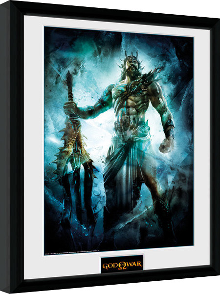 Κορνιζαρισμένη αφίσα God of War - Poseidon