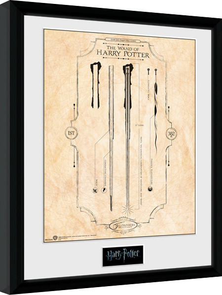 Poster emoldurado Harry Potter - Harrys Wand
