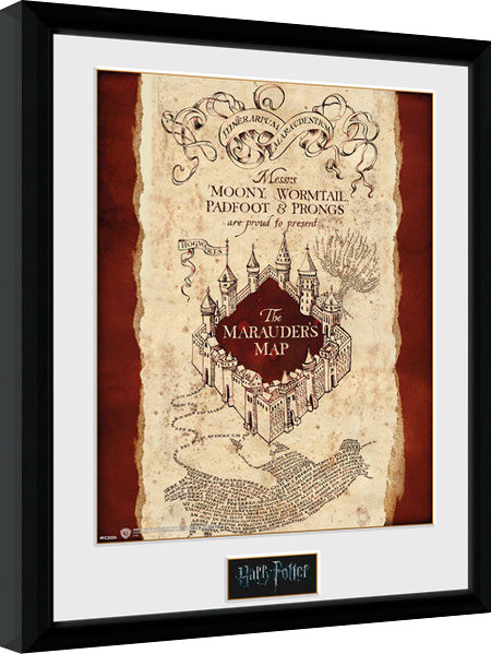 Framed poster Harry Potter - Marauder's Map
