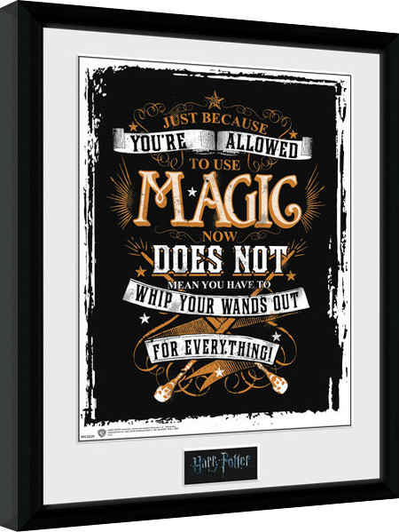 Kehystetty juliste Harry Potter - Wands Out