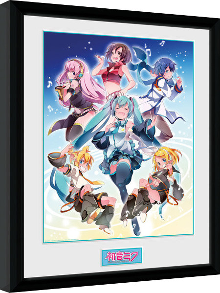 Kehystetty juliste Hatsune Miku - Group