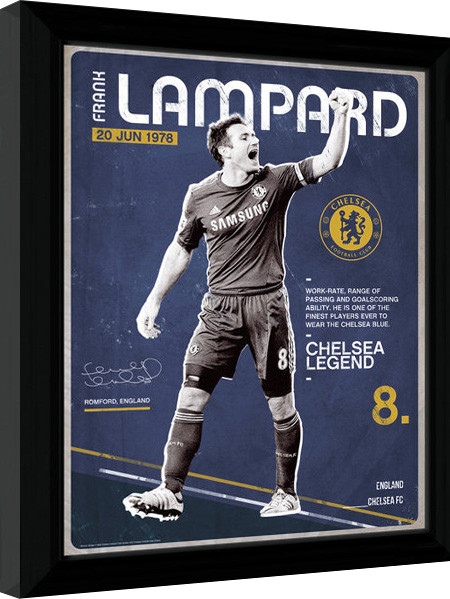 Κορνιζαρισμένη αφίσα Chelsea - Lampard Retro
