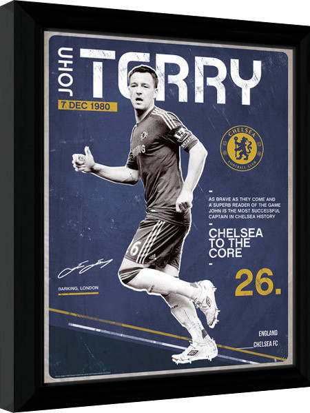 Рамкиран плакат Chelsea - Terry Retro