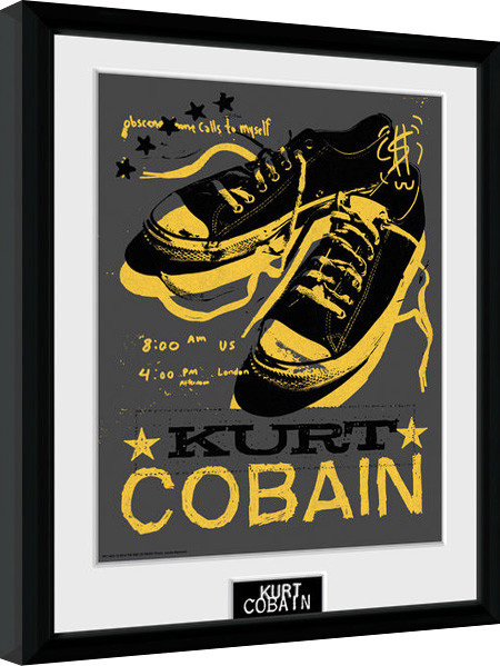 Рамкиран плакат Kurt Cobain - Shoes