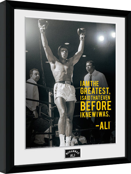Κορνιζαρισμένη αφίσα Muhammad Ali - I Am The Greatest