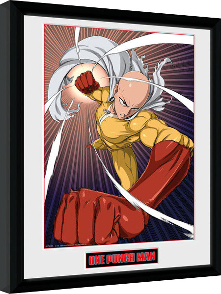 Framed poster One Punch Man - Speed Punch