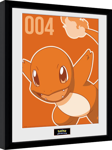 Framed poster Pokemon - Charmander Mono