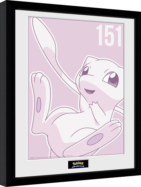 Framed poster Pokemon - Mew Mono