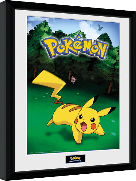 Framed Poster Pokemon - Pikachu Catch