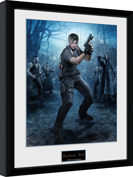 Framed poster Resident Evil - Leon Gun