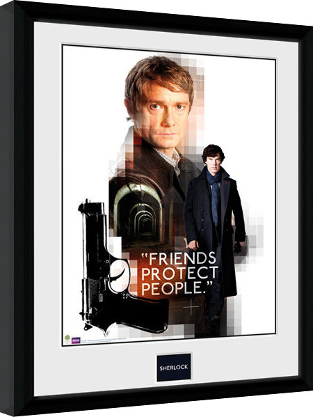 Kehystetty juliste Sherlock - Friends Protect