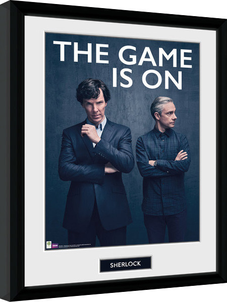 Framed poster Sherlock - The Game Is On