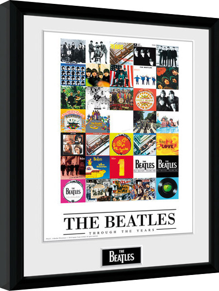 Рамкиран плакат The Beatles - Through The Years