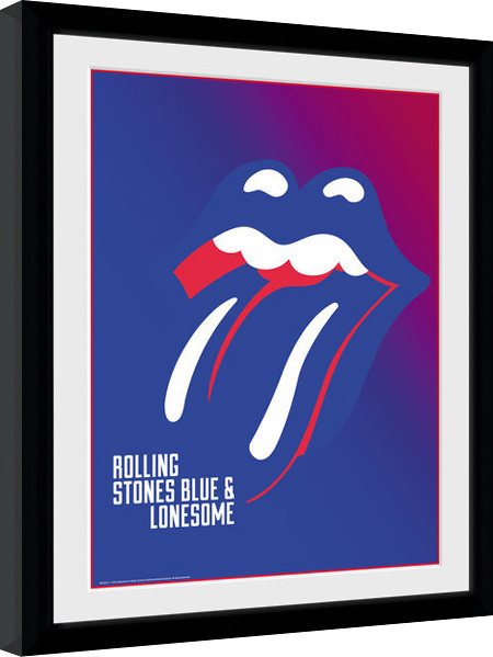 Κορνιζαρισμένη αφίσα The Rolling Stones - Blue and Lonesome